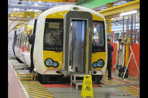 Bombardier Transportation’s Derby plant is building six four-car Class 387 Electrostar electric multiple-units for use by c2c.